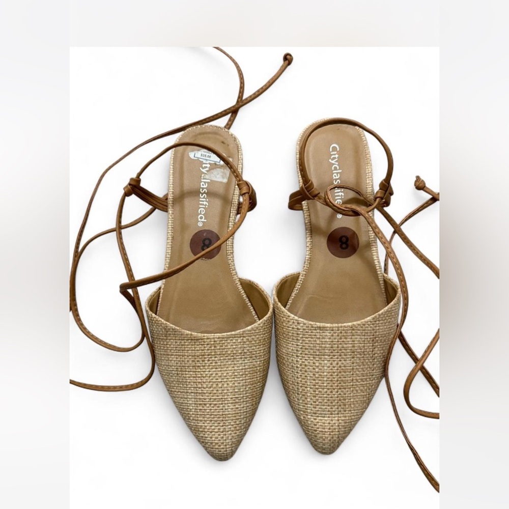 Cityclassified Women's Beige Espadrille Flats